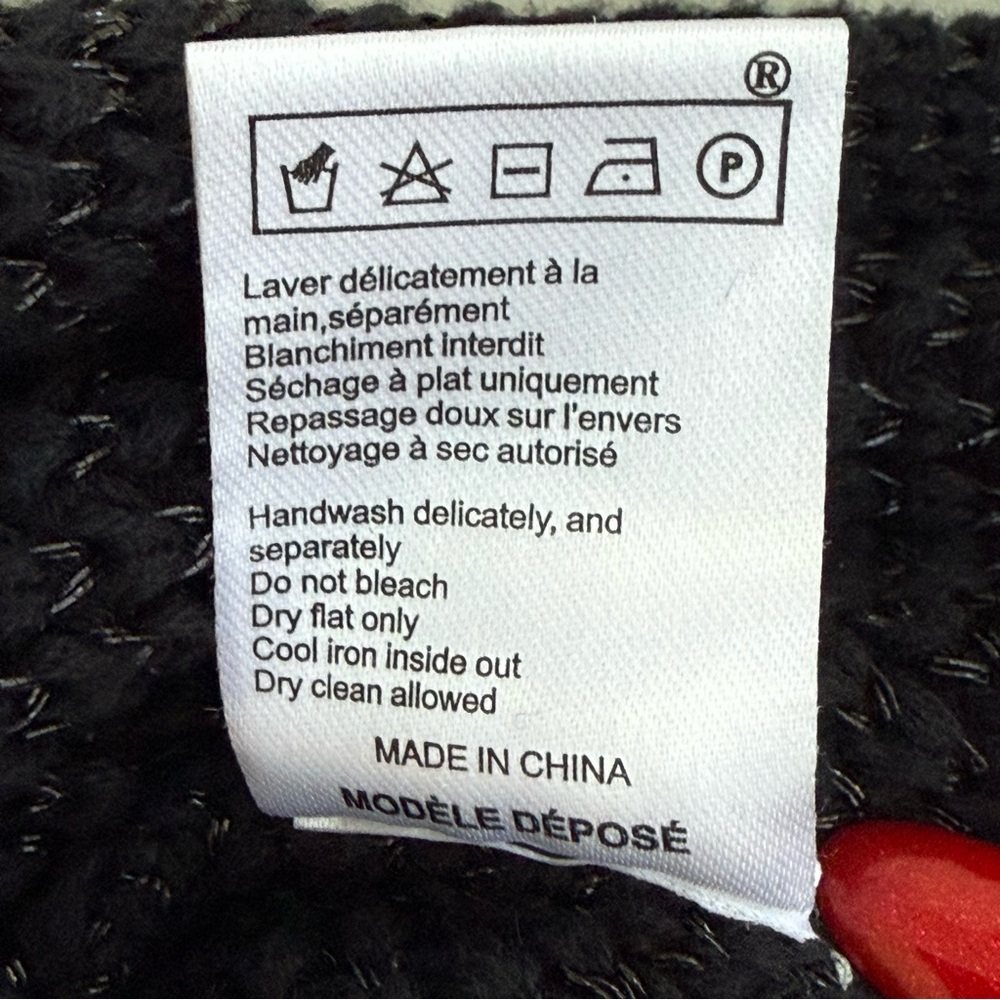 MAJE EMPIRE SHIMMERY BLACK KNIT SILVER ZIPPER MOTO BLAZER JACKET - Picture 10 of 12